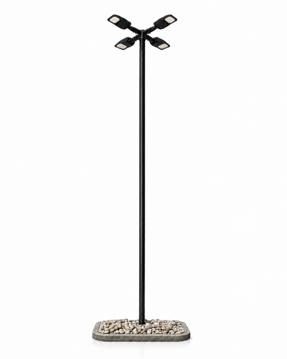 Cowi StreetLine lichtmast set met 4 LED-armaturen