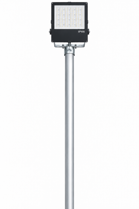 8 meter aluminium lichtmast met instelbare LED Floodlight CCT-switch