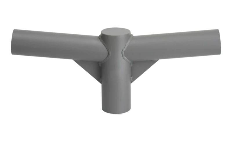 T-stuk adapter 2 x ø60 mm voor composiet mast 